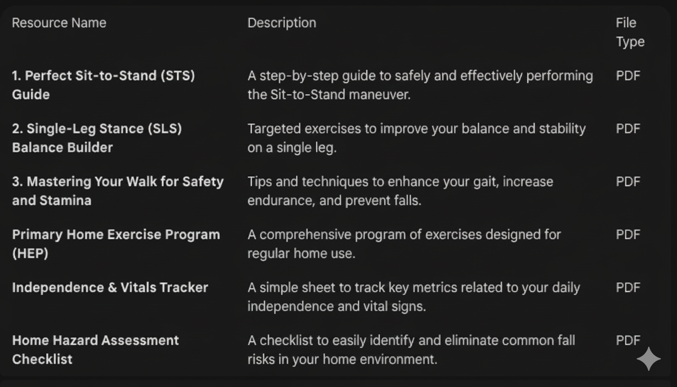 Home Independence Kit: Exercises + Safety for Seniors